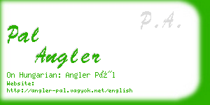 pal angler business card